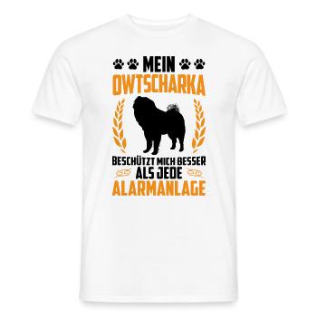 Ovcharka bättre än larm kaukasiska Ovcharka - T-shirt herr - vit - Fram - AI Model Male 178 dark (178cm)