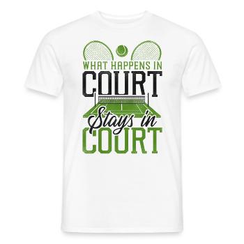 Drôle de joueur de tennis Raquette Tennis - T-shirt homme - blanc - Devant - AI Model Male 178 dark (178cm)