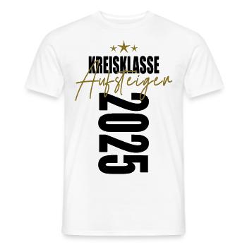Aufsteiger Kreisklasse 2025 Aufstiegstrikot - Männer T-Shirt - Weiß - Vorne - AI Model Male 178 dark (178cm)