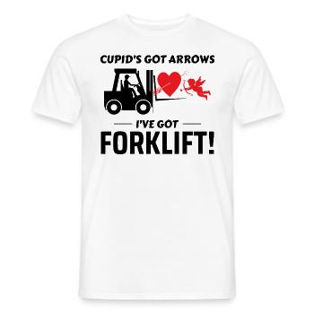 Gabelstaplerfahrer Fahrer Valentinstag Lustig - Männer T-Shirt - Weiß - Vorne - AI Model Male 178 dark (178cm)