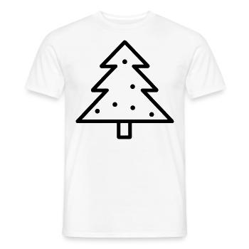 arbre de noel - T-shirt homme - blanc - Devant - AI Model Male 178 dark (178cm)