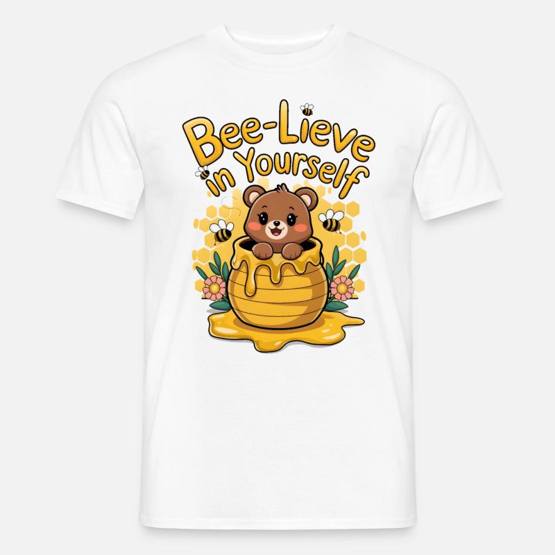 Bee-Lieve In Dir Selbst - Männer T-Shirt - Weiß