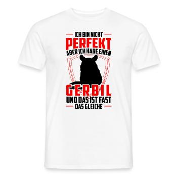 Gerbille m’aime de toute façon Gerbille rongeur - T-shirt homme - blanc - Devant - AI Model Male 178 dark (178cm)