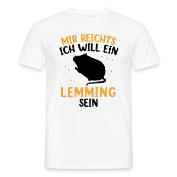 Wants a lemming to be a vole Lemming - Men's T-Shirt - white - Front - AI Model Male 178 dark (178cm)