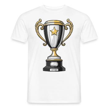 Cup for the winner - Men's T-Shirt - white - Front - AI Model Male 178 dark (178cm)