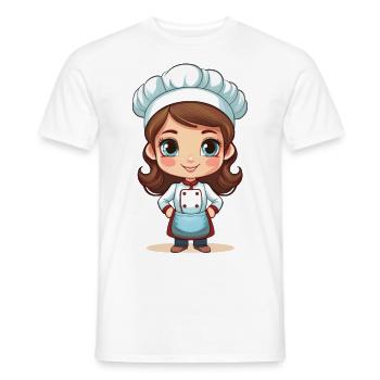 Bäckerin oder Köchin - Männer T-Shirt - Weiß - Vorne - AI Model Male 178 dark (178cm)