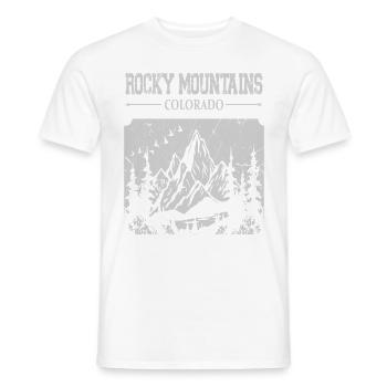 Rocky Mountains Colorado Natur Wandern Design - Männer T-Shirt - Weiß - Vorne - AI Model Male 178 dark (178cm)