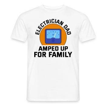 Elektriker-Vater: Gerüstet für die Familie - Männer T-Shirt - Weiß - Vorne - AI Model Male 178 dark (178cm)