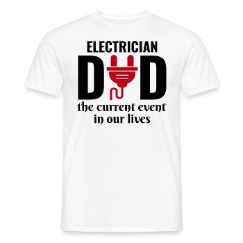 Electrician Humor Electrical Technician Engineer - Men's T-Shirt - white - Front - AI Model Male 178 dark (178cm)