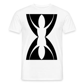 simple look - Men's T-Shirt - white - Front - AI Model Male 178 dark (178cm)