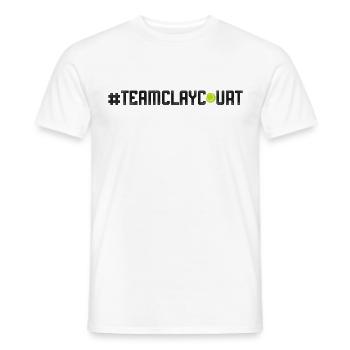 Funny Tennis Player Racket - Men's T-Shirt - white - Front - AI Model Male 178 dark (178cm)