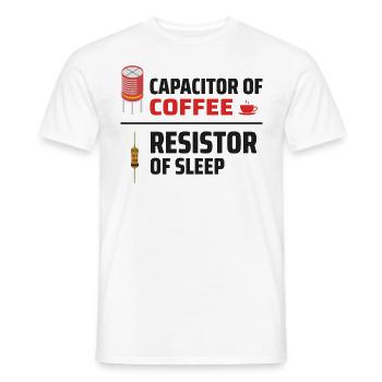 Elektriker: Kondensator des Kaffees, Widerstand - Männer T-Shirt - Weiß - Vorne - AI Model Male 178 dark (178cm)