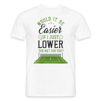 drôle de raquette de joueur de tennis - T-shirt homme - blanc - Devant - AI Model Male 178 dark (178cm)