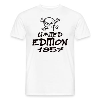 Edition Limitée 1957 Anniversaire Né 1957 - T-shirt homme - blanc - Devant - AI Model Male 178 dark (178cm)
