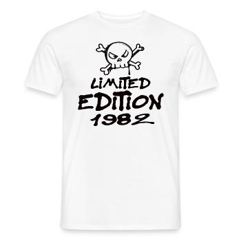 Edition Limitée 1982 Anniversaire Né 1982 - T-shirt homme - blanc - Devant - AI Model Male 178 dark (178cm)