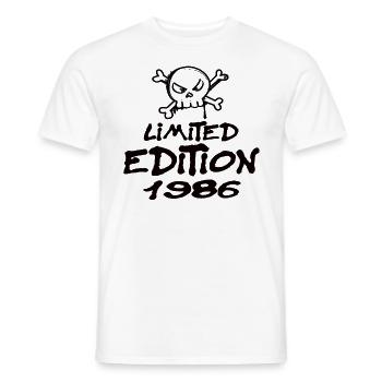 Edition Limitée 1986 Anniversaire Né 1986 - T-shirt homme - blanc - Devant - AI Model Male 178 dark (178cm)