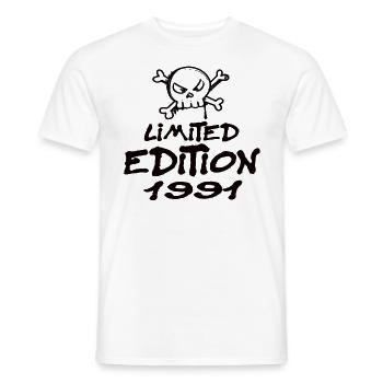 Edition Limitée 1991 Anniversaire Né 1991 - T-shirt homme - blanc - Devant - AI Model Male 178 dark (178cm)
