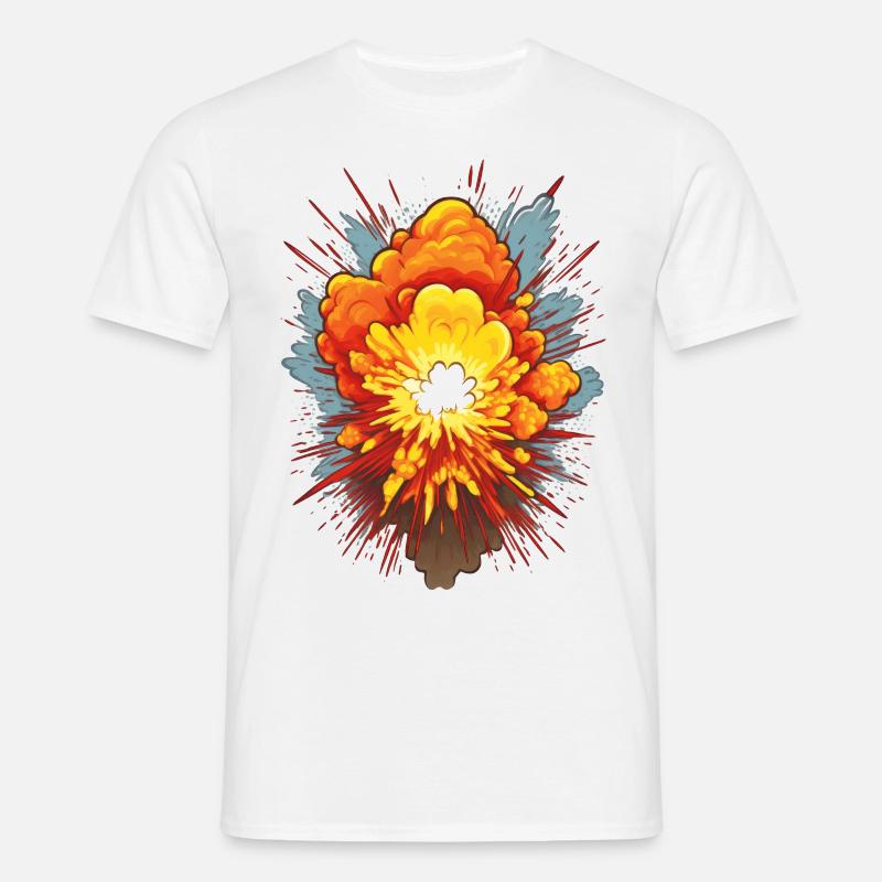 Explosion - Männer T-Shirt - Weiß