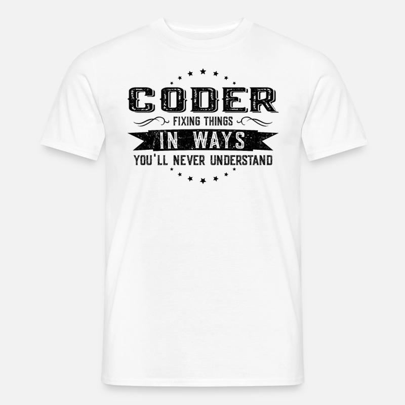 Programmierer Kollegen Geschenk Beruf Spruch - Männer T-Shirt - Weiß