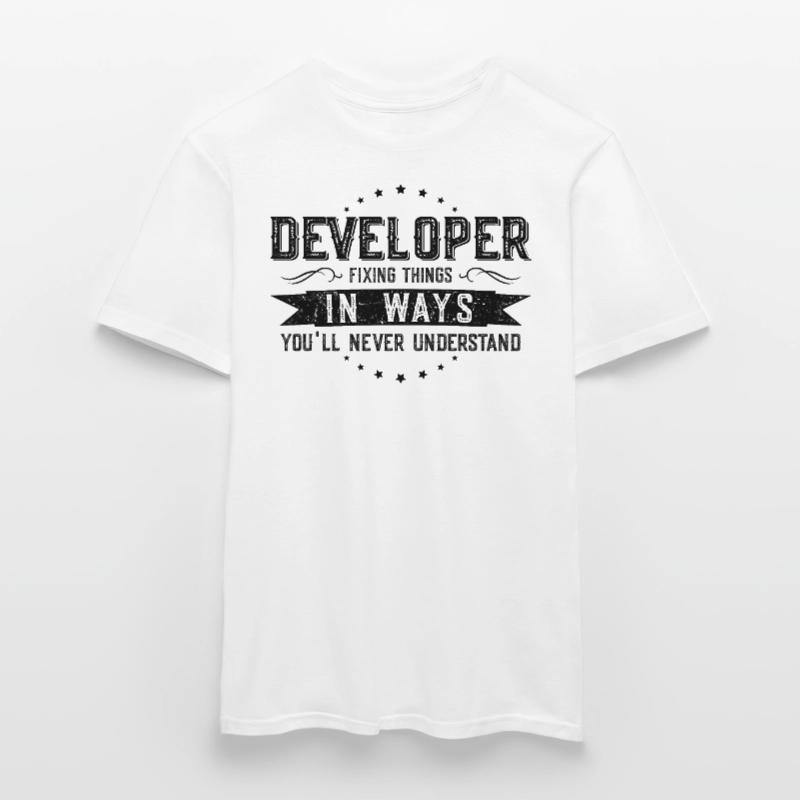 Developer Colleagues Gift Profession Saying Funny Men's T-Shirt