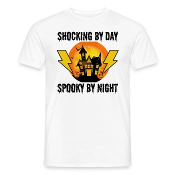 Elektriker Halloween: Schockierend bei Tag - Männer T-Shirt - Weiß - Vorne - AI Model Male 178 dark (178cm)