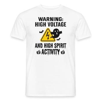 Electrician Halloween: High Voltage, High Spirit - Men's T-Shirt - white - Front - AI Model Male 178 dark (178cm)