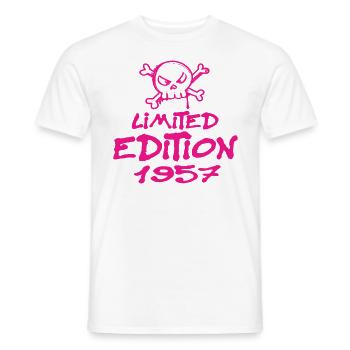 Edition Limitée 1957 Anniversaire Né 1957 - T-shirt homme - blanc - Devant - AI Model Male 178 dark (178cm)