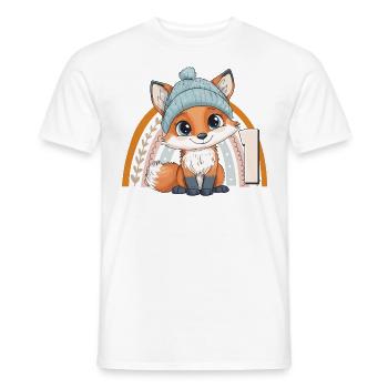 1. Geburtstag Fuchs Regenbogen Süß Niedlich - Männer T-Shirt - Weiß - Vorne - AI Model Male 178 dark (178cm)
