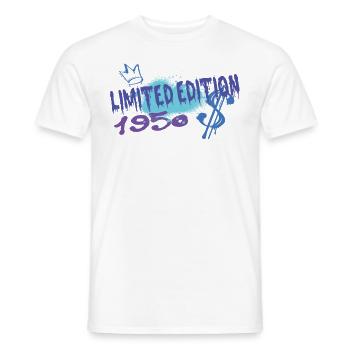 Edition Limitée 1950 Anniversaire Né 1950 - T-shirt homme - blanc - Devant - AI Model Male 178 dark (178cm)