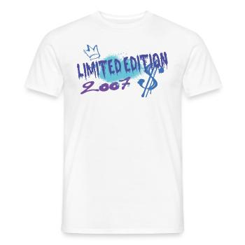Limited Edition 2007 Birthday 2007 Born - Men's T-Shirt - white - Front - AI Model Male 178 dark (178cm)