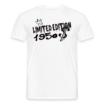Edition Limitée 1950 Anniversaire Né 1950 - T-shirt homme - blanc - Devant - AI Model Male 178 dark (178cm)