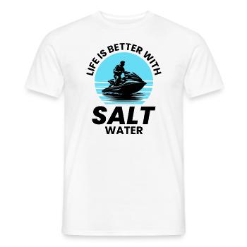 Jet Ski Sports nautiques Balade sur l’océan Tropical Adven - T-shirt homme - blanc - Devant - AI Model Male 178 dark (178cm)