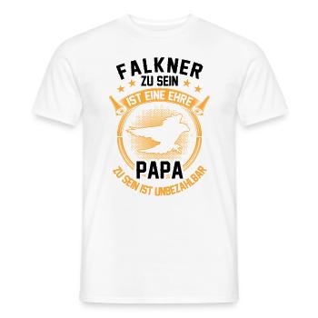 Falkner ist ein Ehre Beizjagd Falknerei - Männer T-Shirt - Weiß - Vorne - AI Model Male 178 dark (178cm)