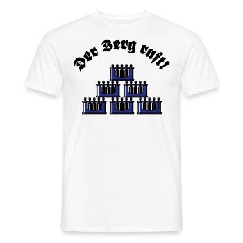 Der Berg Ruft! (Bier Bierkästen Bierkisten / Blau) - Männer T-Shirt - Weiß - Vorne - AI Model Male 178 dark (178cm)