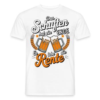 Das Schuften Hat Ein Ende Es Lebe Die Rente - Männer T-Shirt - Weiß - Vorne - AI Model Male 178 dark (178cm)