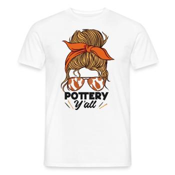 Pottery Ceramics Artist Girl - Männer T-Shirt - Weiß - Vorne - AI Model Male 178 dark (178cm)