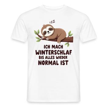 Ich Mach Winterschlaf Bis Alles Wieder Normal Ist - Männer T-Shirt - Weiß - Vorne - AI Model Male 178 dark (178cm)