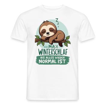 Ich Mach Winterschlaf Bis Alles Wieder Normal Ist - Männer T-Shirt - Weiß - Vorne - AI Model Male 178 dark (178cm)