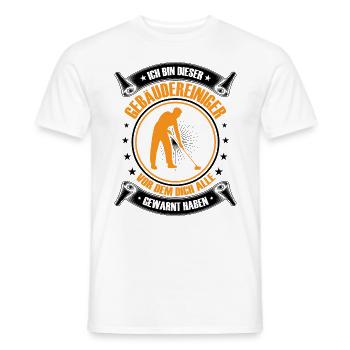 I'm this building cleaner window cleaner - Men's T-Shirt - white - Front - AI Model Male 178 dark (178cm)