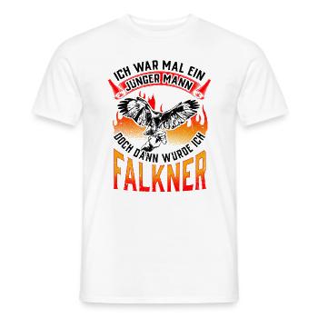 Falconer was once young Falconry Falconry - Men's T-Shirt - white - Front - AI Model Male 178 dark (178cm)