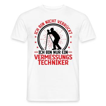 Géomètre, pas arpenteur fou - T-shirt homme - blanc - Devant - AI Model Male 178 dark (178cm)