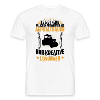 Asphalt Builder Wrong Answers Road Construction - Men's T-Shirt - white - Front - AI Model Male 178 dark (178cm)