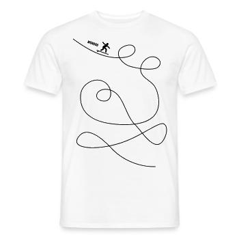 Un surfeur fait des boucles - T-shirt homme - blanc - Devant - AI Model Male 178 dark (178cm)