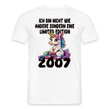 Limited Edition 2007 Birthday 2007 Born - Men's T-Shirt - white - Front - AI Model Male 178 dark (178cm)