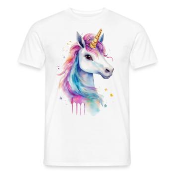 Unicorn - Men's T-Shirt - white - Front - AI Model Male 178 dark (178cm)