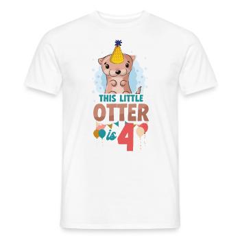 Anniversaire de la loutre Cette petite loutre - T-shirt homme - blanc - Devant - AI Model Male 178 dark (178cm)