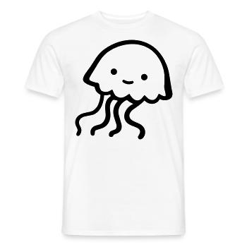 Jellyfish - Men's T-Shirt - white - Front - AI Model Male 178 dark (178cm)