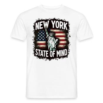 New York State of Mind Statue of Liberty Nyc - Men's T-Shirt - white - Front - AI Model Male 178 dark (178cm)