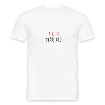 80 ans - T-shirt homme - blanc - Devant - AI Model Male 178 dark (178cm)