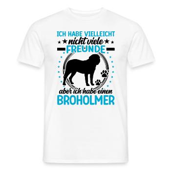 Broholmer est mon ami Broholmer - T-shirt homme - blanc - Devant - AI Model Male 178 dark (178cm)